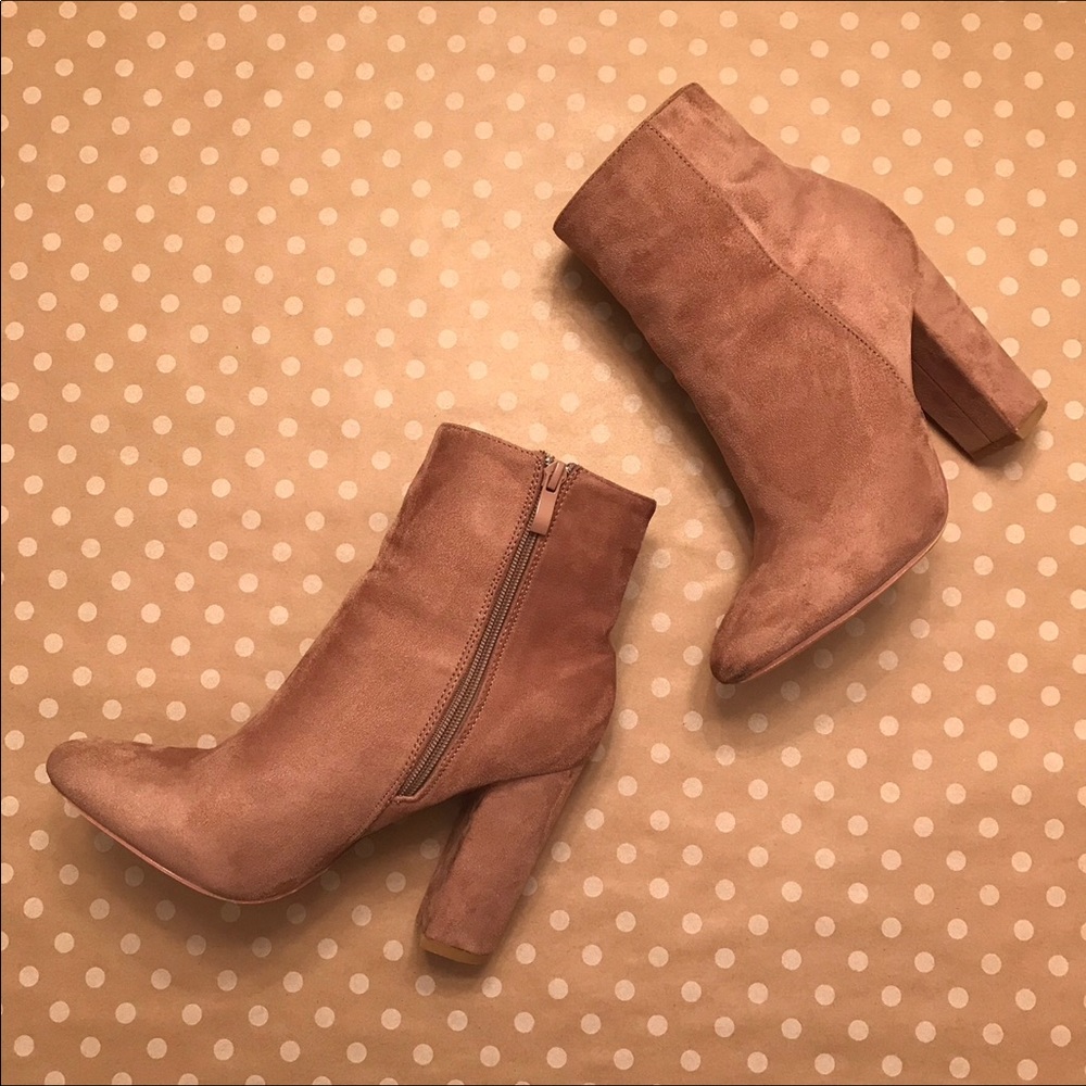Blush High Ankle Booties